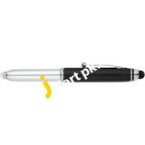 Stylus Pen With Light (3-In-1) Capacitive Aluminium Led Torch Ballpoint For All Touch Screen Tablets