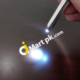 Stylus Pen With Light (3-In-1) Capacitive Aluminium Led Torch Ballpoint For All Touch Screen Tablets