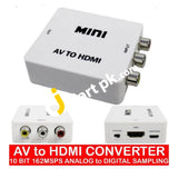 Sunavo Mini Av To Hdmi Converter Composite Rca Cvbs Hd Video Audio Box Adapter - Imported From Uk