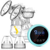 Supoggy Dual Suction Automatic Rechargeable Breast Pump with LED Touch Screen, 3 Modes, 9 Levels, BPA Free - Imported from UK
