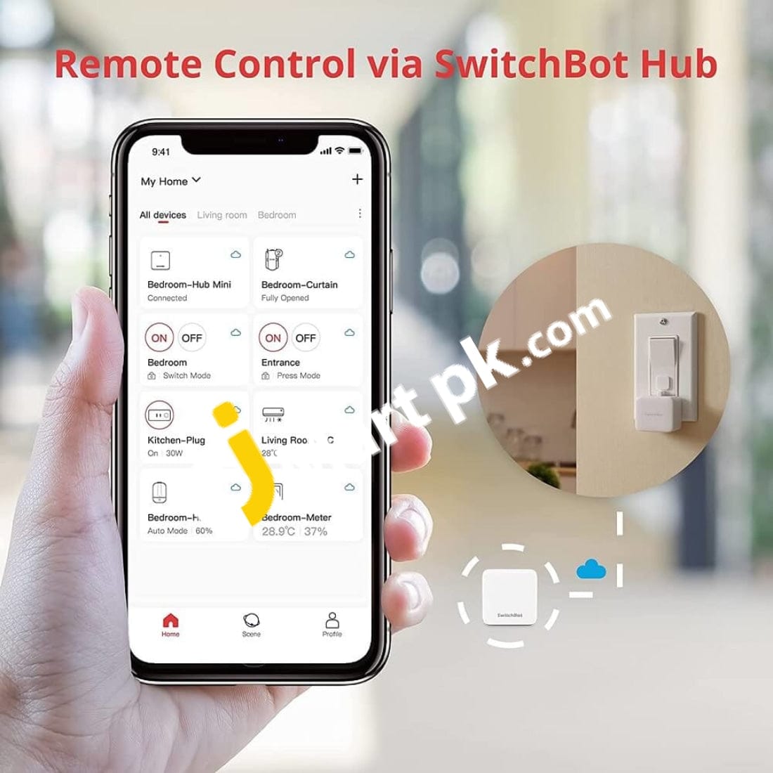 SwitchBot Bot The Iconic Button Presser, App & Timer Control, Easy to –  AJMartPK