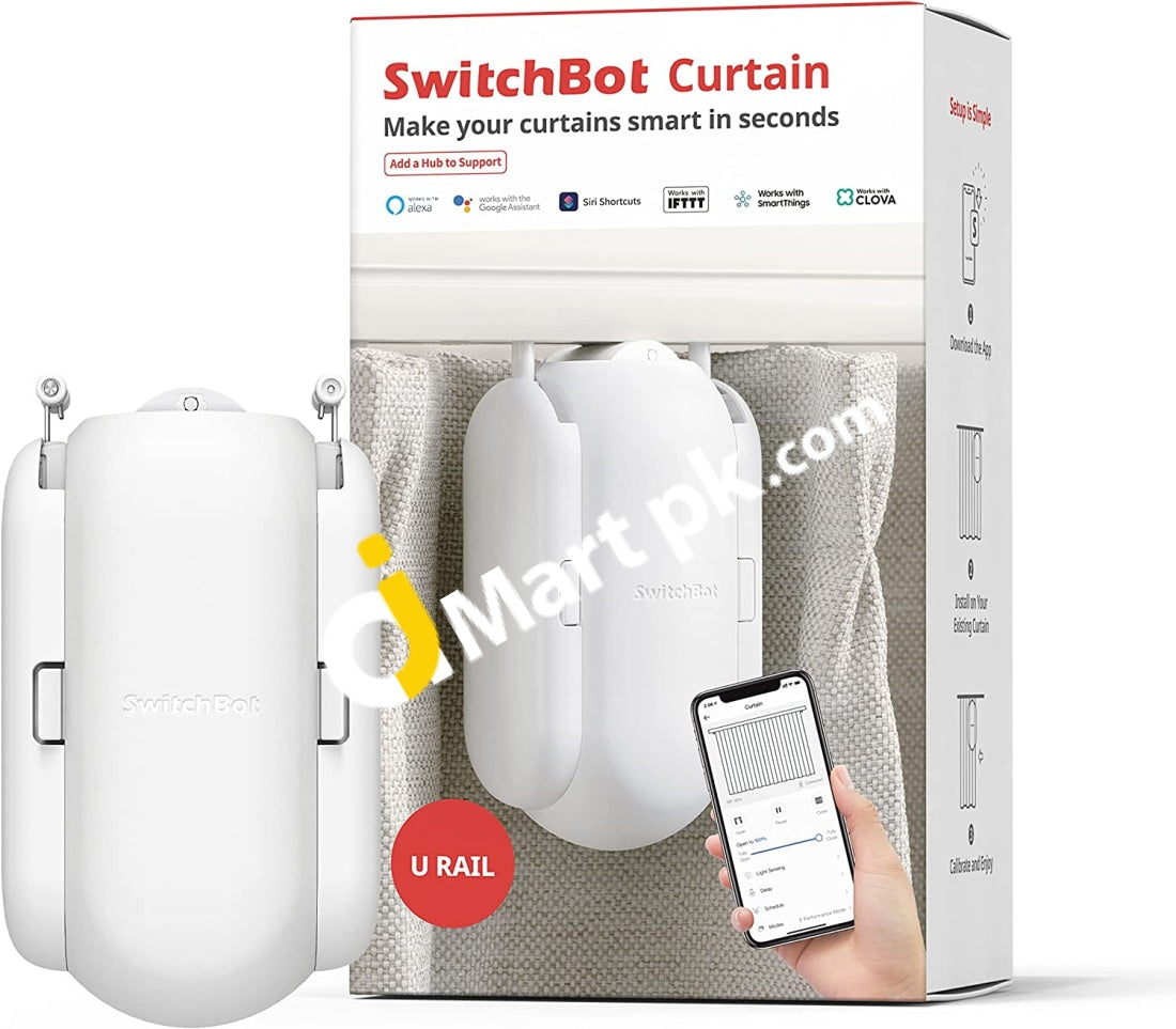 Switchbot Curtain U-Rail Smart Electric Motor Wireless App Or Automate Timer Control Robot
