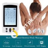 Tens Massager Dual Channel Muscle Stimulator With 16 Modes 8 Replacement Pads Ideal For Pain Relief