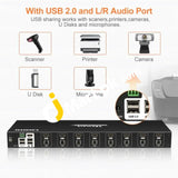 Tesmart 8 Port Hdmi Kvm Switch Support 4K@ 30Hz With Standard Usb 2.0 Rs232 Lan Ir Control Automatic