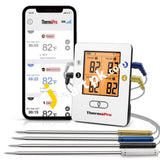 Thermopro Bluetooth Meat Thermometer With 4-Probes Smart Rechargeable Wireless 500Ft For Grilling