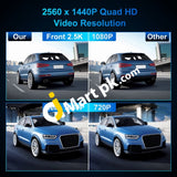 Thieye Carview 3 Mirror Dash Cam Dvr 2.5K 1440P Hd 10 Touch Screen Video Recorder Dual Lens Rearview