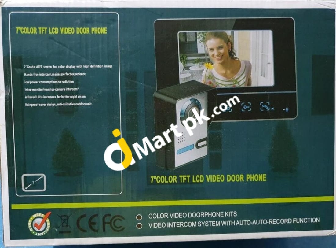 Thinp 7 Tft Color Lcd Video Door Phone With High Definition Image Night Vision Function - Imported