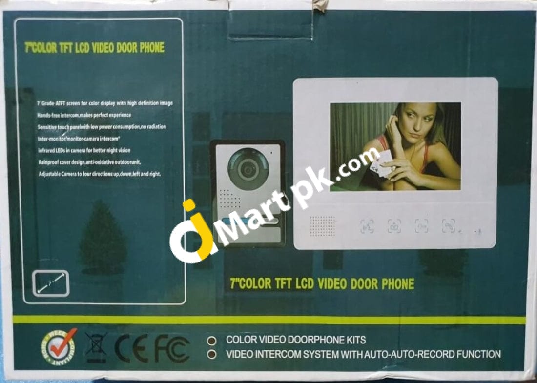Thinp 7 Tft Color Lcd Video Door Phone With High Definition Image Night Vision Function - Imported