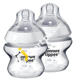 Tommee Tippee® Closer to Nature 2x Feeding Bottle 150ml/5oz with 2 FREE NUK Nipple Wipe - Made in Morocco - Imported from UK