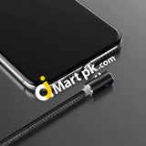 Topk 2M Usb Magnetic Cable Nylon Braided Compatible With Type C Micro & Lighting Port - Imported