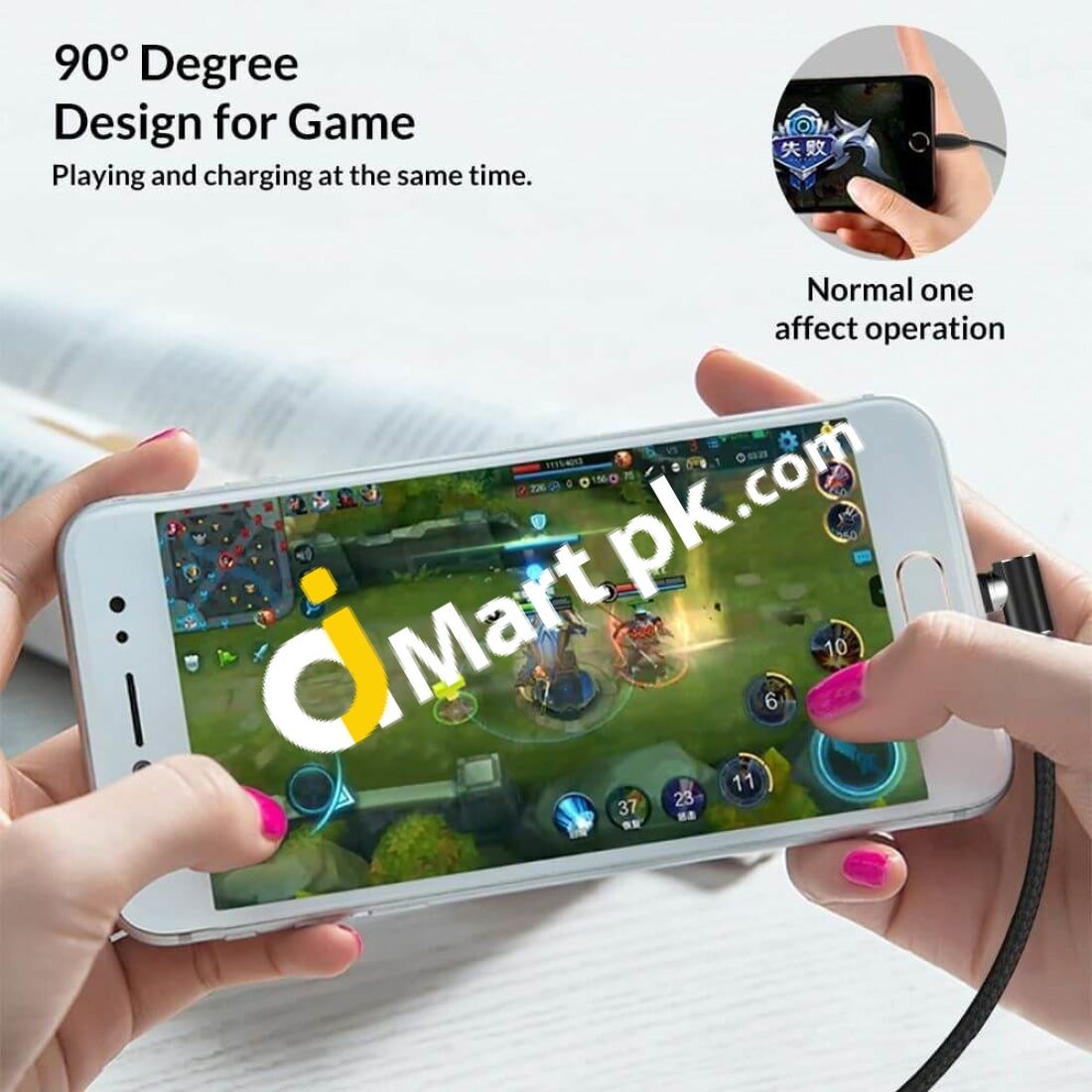 Topk 2M Usb Magnetic Cable Nylon Braided Compatible With Type C Micro & Lighting Port - Imported