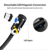 Topk 3M Usb Magnetic Cable Nylon Braided Compatible With Type C Micro & Lighting Port - Imported