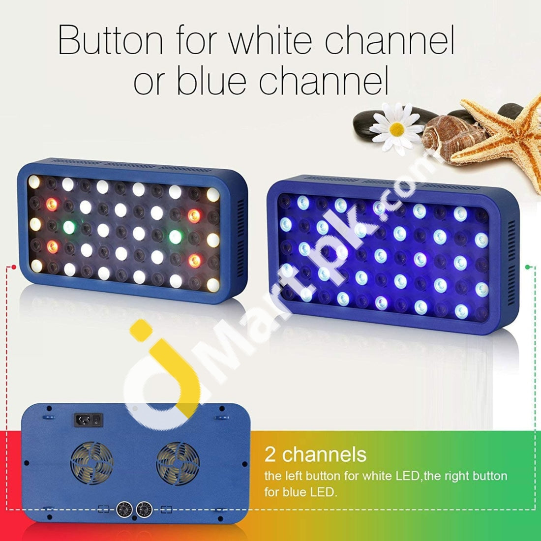 TOPLANET Led Aquarium Light 165W Full Spectrum Timer Control White