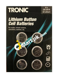 Tronic Cr2016 75Mah 3V Lithium Button Cell Batteries (Pack Of 6) (Manufactured In Germany) -