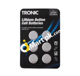 Tronic Cr2025 155Mah 3V Lithium Cell Batteries (Pack Of 6) - Imported From Uk