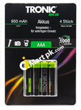 Tronic Eco 950Mah 1.2V Aaa Rechargeable Batteries (Pack Of 4) - Imported From Uk