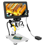 Ttlife Lcd Digital Microscope 7Inch 1200X 12Mp Maximum Working Distance 10Cm Support 12 Languages