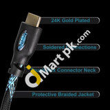 Twisted Veins Hdmi High Speed With Ethernet Braided Cable Male To 15Ft - Imported From Uk