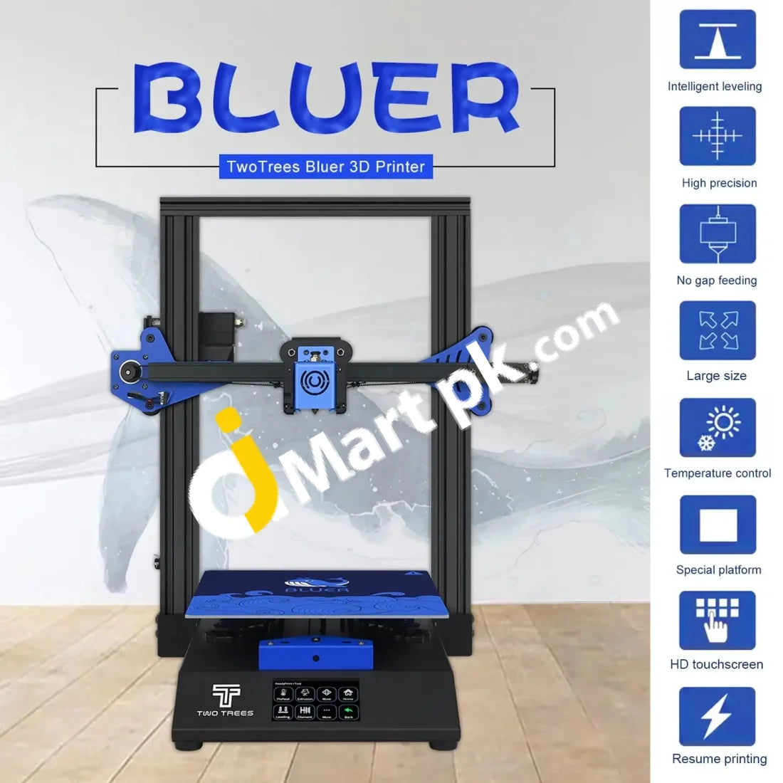 Two Trees Bluer 3D Printer Diy Kit With 3.5 Touchscreen 235X235X280Mm Print Size Support Auto