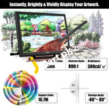 Ugee 1910B 19 Graphics Drawing Tablet 5080Lpi Ips Digital Screen With 2048 Level Pressure 2 Pen