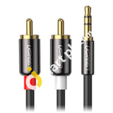 UGREEN 3.5mm to 2RCA Audio Auxiliary Adapter, Stereo Splitter Cable, AUX RCAY Cord for Smartphone Speakers Tablet HDTV MP3 Player – Imported from UK