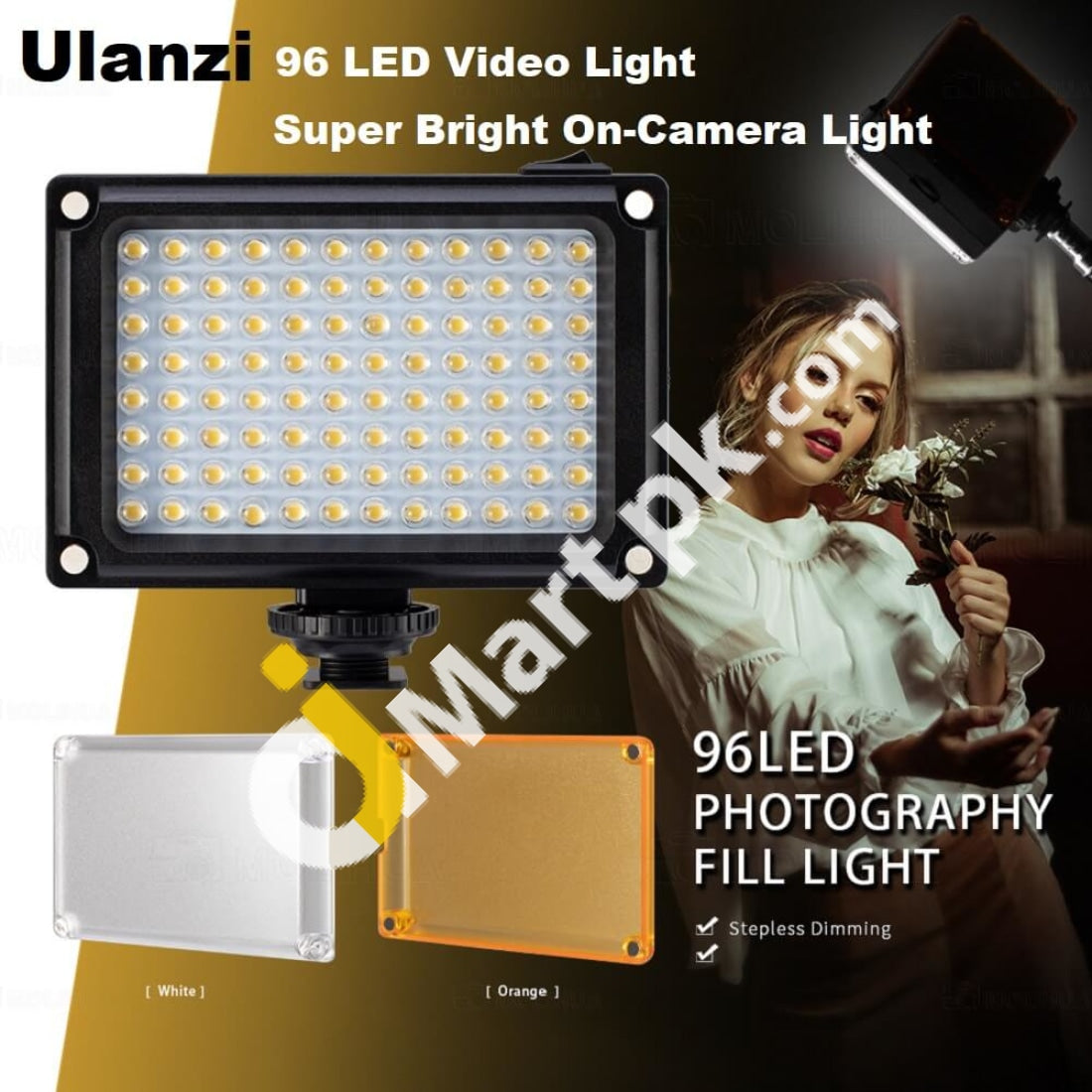 Led Video Light Ulanzi 96-Led On-Camera Photo Studio Lighting - Imported From Uk