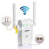 URANT 300Mbps WiFi Access Point/Router, Mini Signal Booster with Dual External Antenna Comply with 802.11n/g/b with WPS-2.4GHz, UK Plug - Imported from UK