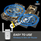 Urant 300Mbps Wifi Access Point/Router Mini Signal Booster With Dual External Antenna Comply