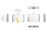 Usb 3.1 Type C Card Reader Mini Adapter For Android Phones Tf Otg Memory - Imported From Uk