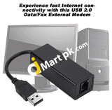 Usb 56K External Voice Fax Data Modem Compatible With Win7/8/10 Xp Supports V.92 Protocols -