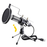 Usb Condenser Microphone With Tripod For Live Broadcast Game Skype Youtube Studio Video Recording