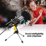 Usb Condenser Microphone With Tripod For Live Broadcast Game Skype Youtube Studio Video Recording