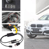 Usb Y Cable To Aux Adapter Compatible With Bmw Mini Cooper For Ipod Iphone - Imported From Uk