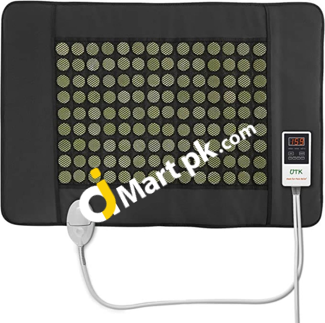 Grey electric heating pad, Size: 65 x 38cm, 6 heat settings