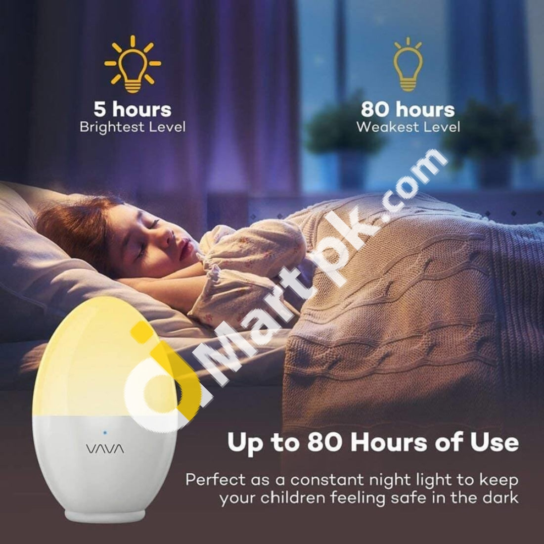 Vava Night Lights For Babies Touch Control Ip65 Waterproof Eye Caring Bedside Lamp With Adjustable