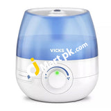 Vicks® 1.8L Mini Cool Mist Ultrasonic Humidifier, Adjustable Mist Control, Covers Up To 15m2, Quiet Operation, 2x Essential Oil Pads - VUL525E1 - Imported from UK