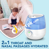 Vicks® 1.8L Mini Cool Mist Ultrasonic Humidifier Adjustable Control Covers Up To 15M2 Quiet