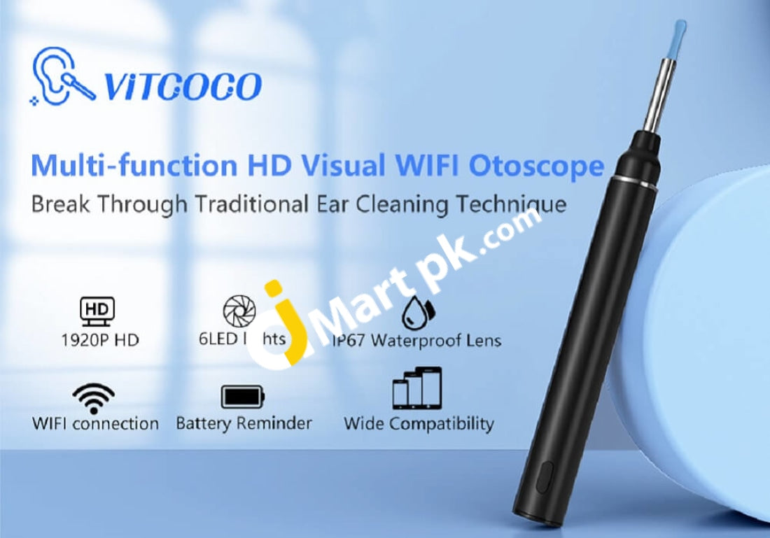 Vitcoco VITCOCO Ear Wax Removal Tool Kit, Wireless Ear Cleaner with 1920P HD 3 ...