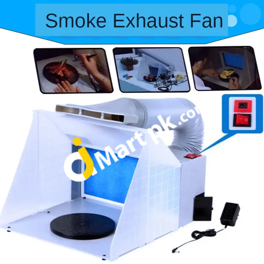 HS-E420dck Airbrush Spray Booth with AC Adapter Hobby Spray Booth