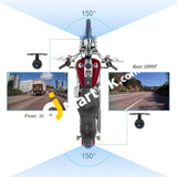 Vsysto 2 Screen Hd 1080P Motorcycle Dash Cam Full Body Waterproof Front & Rear Camera Wdr Sony Mx307