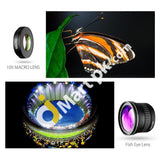 Vtin 2-In-1 Clip-On Fish Eye Lens Kit 180 Degree 10X Macro - Imported From Uk