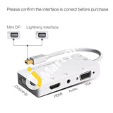 Vtin Mini Display Port To Vga Hdmi Dvi Audio With Micro Usb Adapter 4-In-1 - Imported From Uk