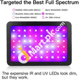 Wakyme 600W Led Grow Light Full Spectrum Double Switch For Indoor Plants Vegetable And Flowers -