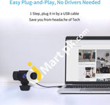 Wansview 1080P Usb 2.0 Desktop Laptop Computer Web Camera With Microphone & Auto Light Correction
