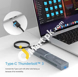 Wavlink Thunderbolt 3 Pcle M.2 Nvme Ssd Enclosure Usb C 40Gbps Transmission Aluminum - Imported From