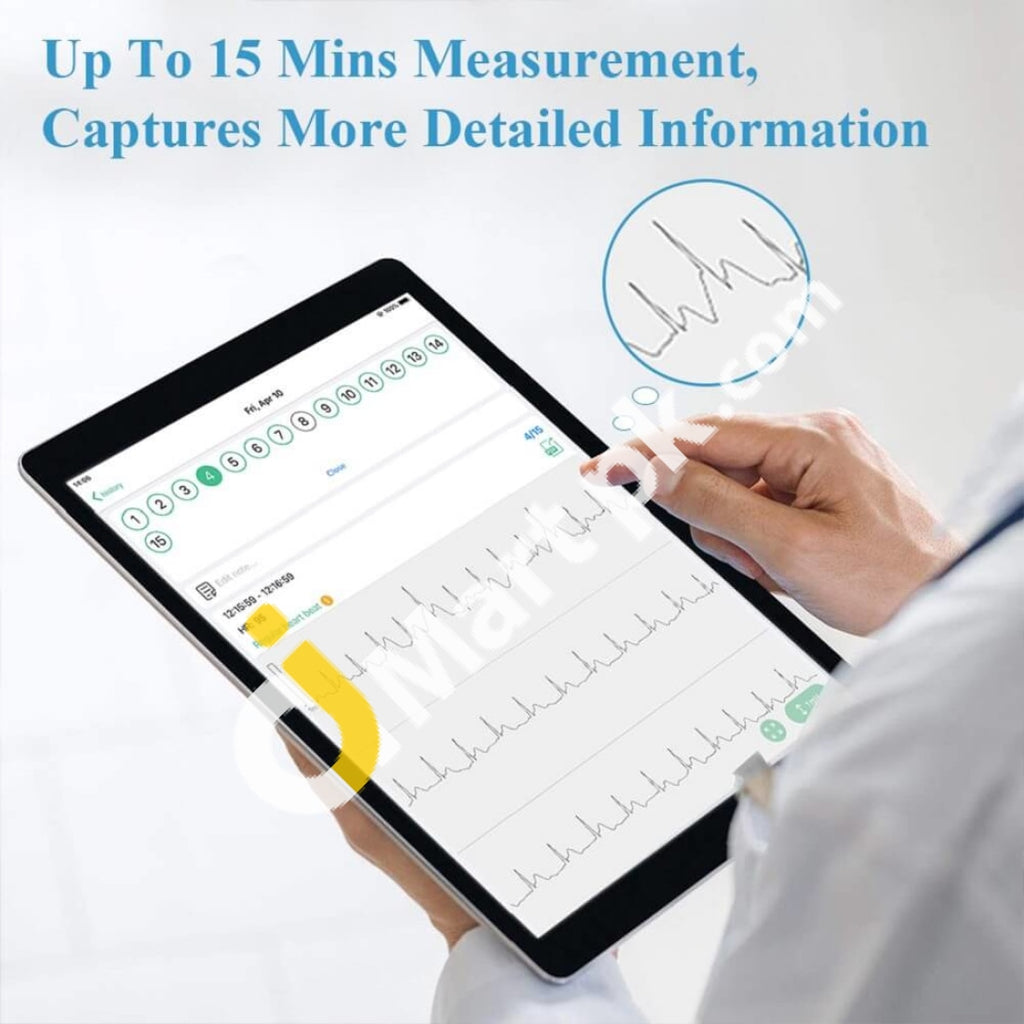 Wellue ECG Device For Home, Bluetooth ECG Monitor With IOS & Android App, 30s / 60s / 5min Measuring Time For Smartphone And PC, Personal Portable Heart Health Tracker