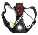 West Biking Super Bright Wearable Led Night Running Light With Adjustable Strap Usb Rechargeable