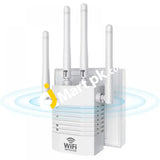 Wifi Dual Band Repeater 1200Mbps High Speed Range Extender With 2 Ethernet Port 5Ghz & 2.4Ghz