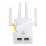 Wifi Dual Band Repeater 1200Mbps High Speed Range Extender With 2 Ethernet Port 5Ghz & 2.4Ghz