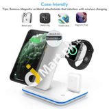 Wireless Charger 3-In-1 15W Qi Fast Charging Stand For Iphone Iwatch Airpods (Pro) - Imported From